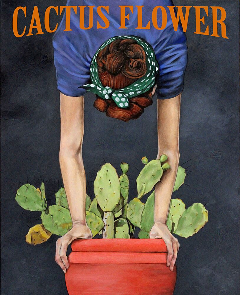 Woman Tending Cactus Flower art print by Duane A. Brown for $57.95 CAD