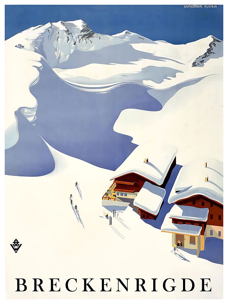 Alpine Ski Village art print by Chad Hyde for $57.95 CAD