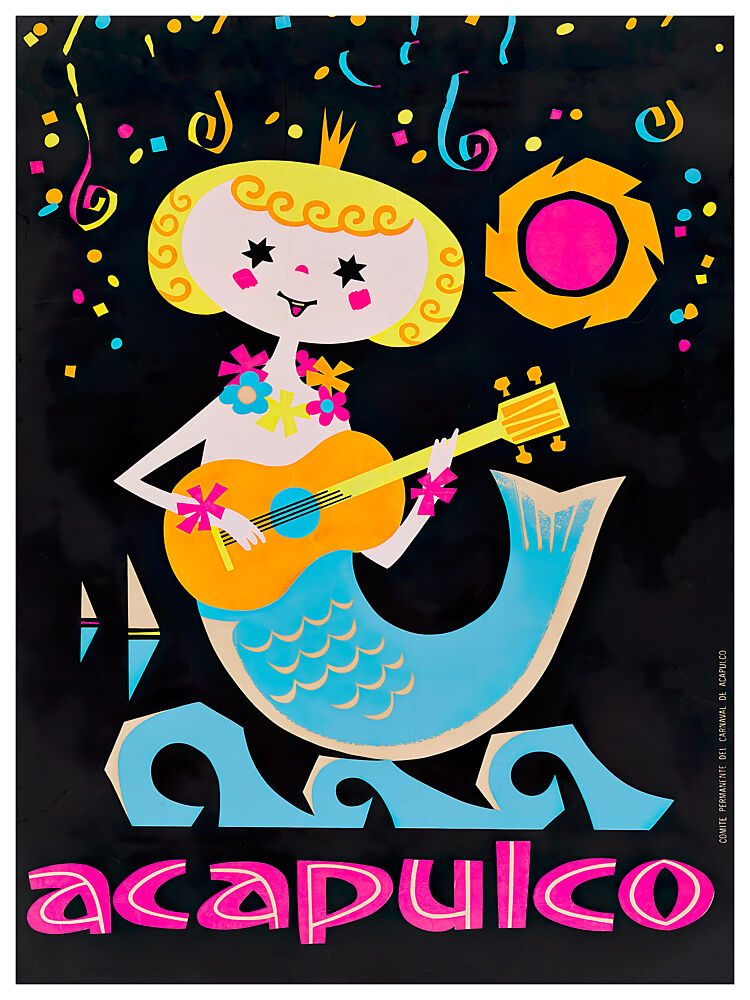 Acapulco Mermaid Ukulele art print by Chad Hyde for $57.95 CAD