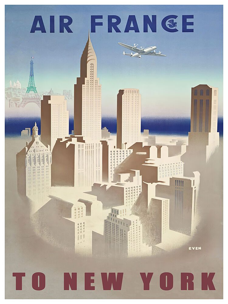 Art Deco New York Flight art print by Chad Hyde for $57.95 CAD