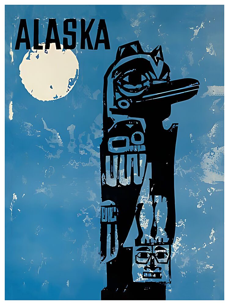Alaskan Tribal Totem art print by Chad Hyde for $57.95 CAD