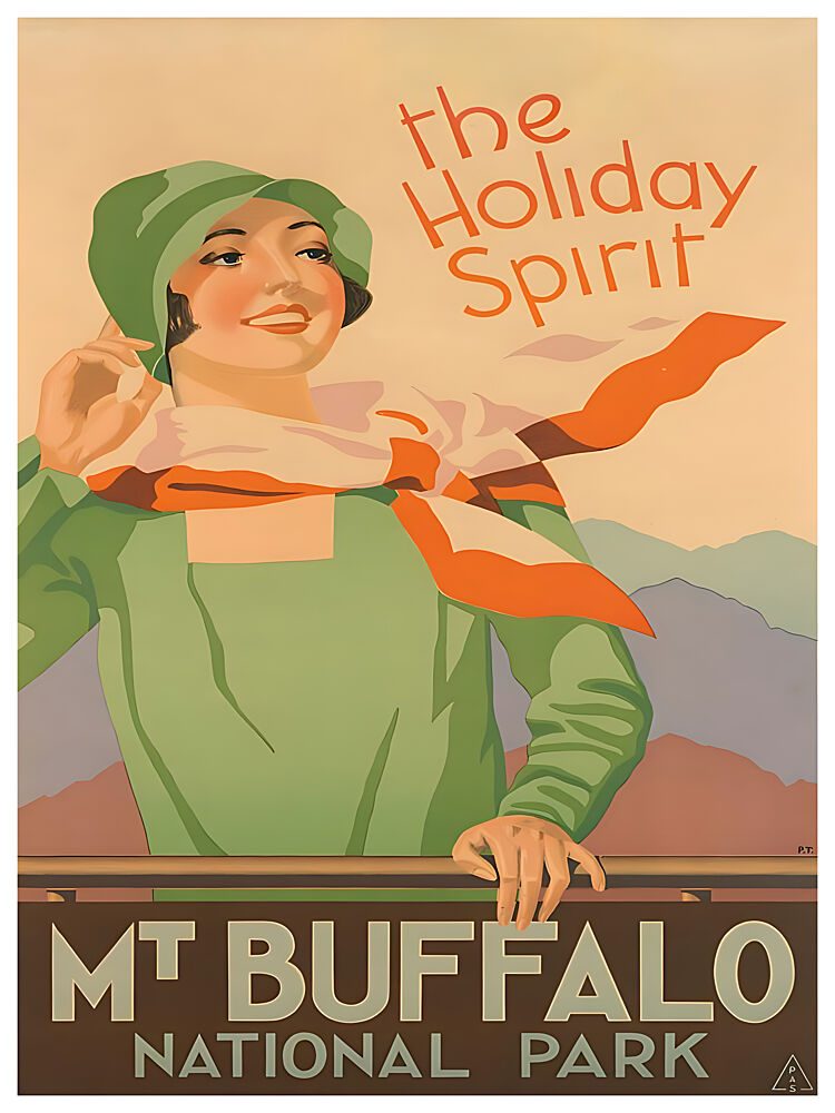 Art Deco Mountain Traveler art print by Chad Hyde for $57.95 CAD
