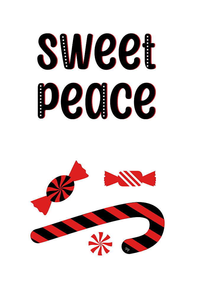 Sweet Peace Christmas Candy art print by Martina for $57.95 CAD