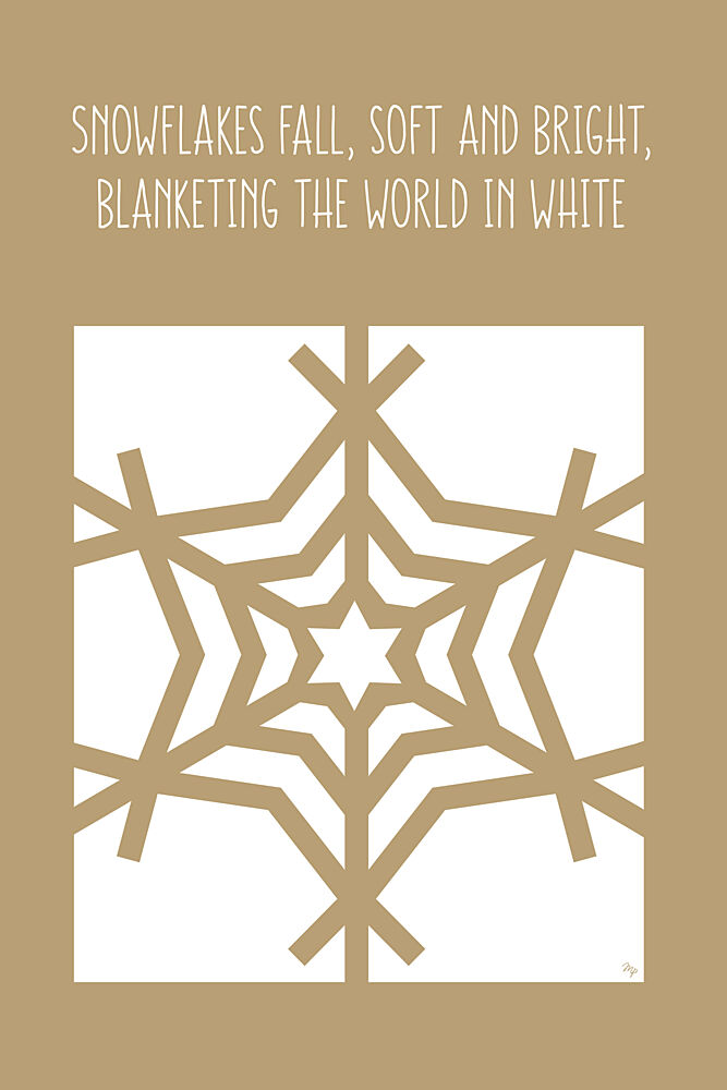 Winter Snowflake Quote art print by Martina for $57.95 CAD