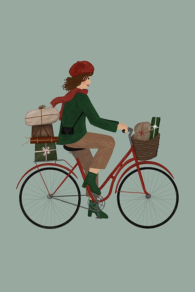 Holiday Gift Rider art print by EMELIEmaria for $57.95 CAD