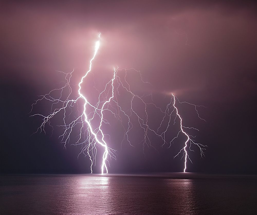 Thunderbolt Over The Sea art print by Nini Filippini for $57.95 CAD