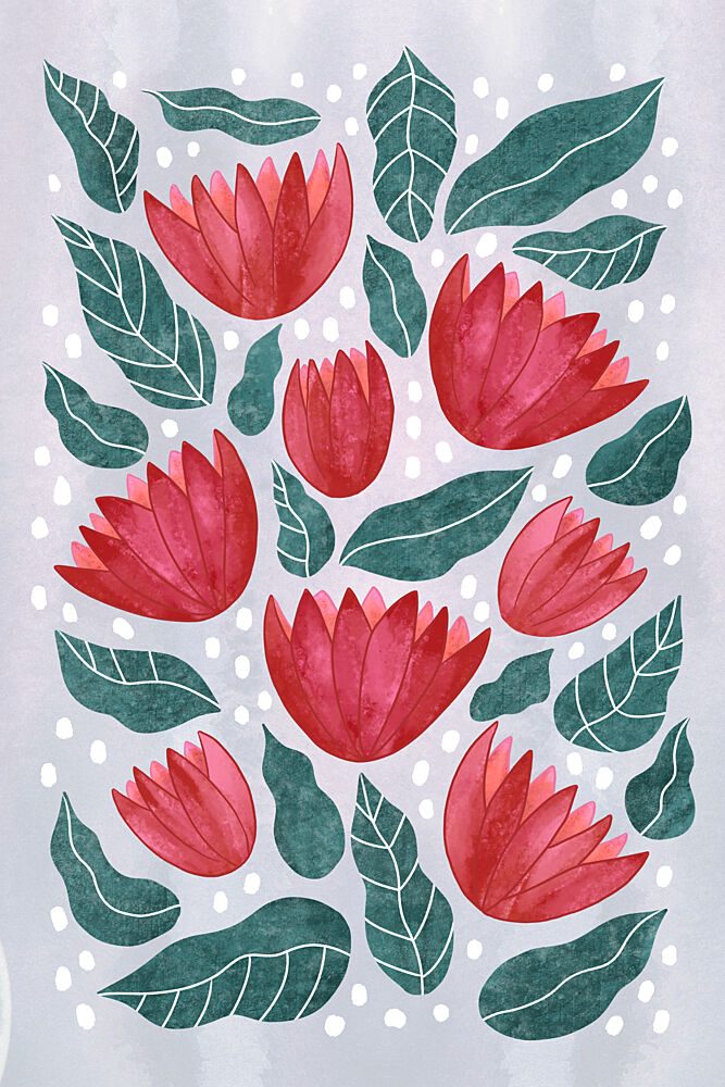 Watercolor Floral Pattern art print by EMELIEmaria for $57.95 CAD