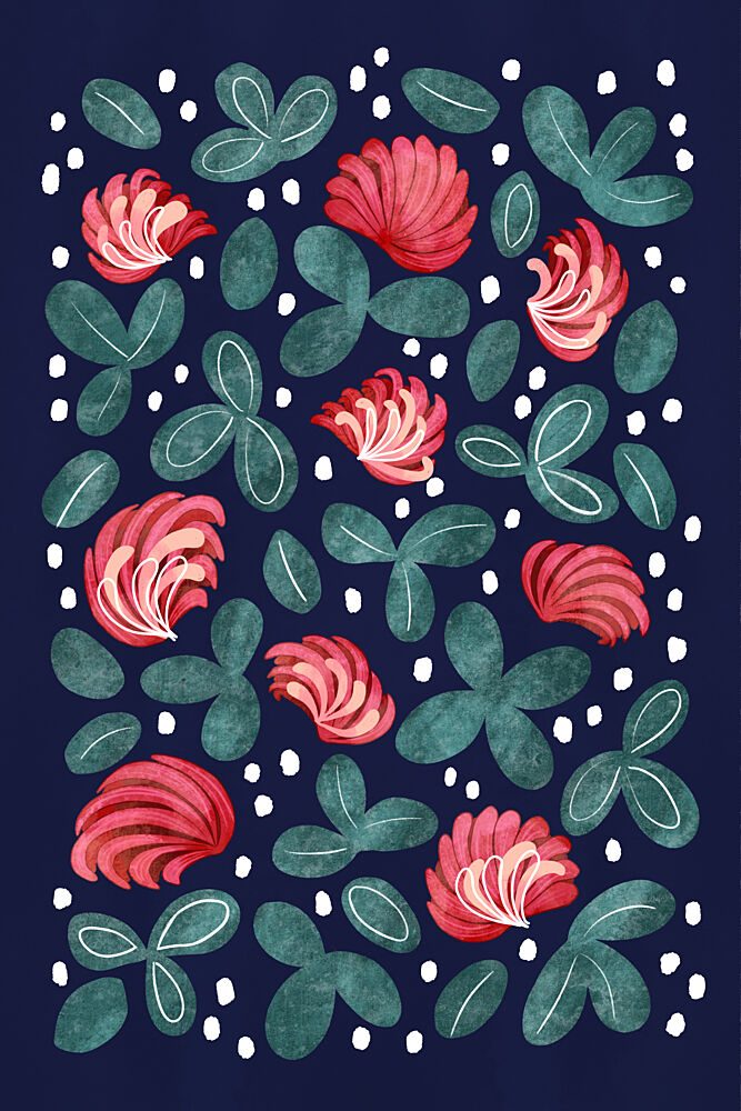 Stylized Red Clover art print by EMELIEmaria for $57.95 CAD