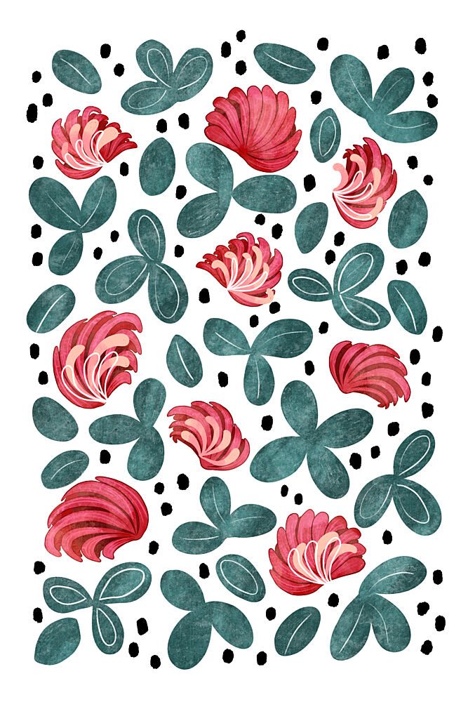 Abstract Floral Pattern art print by EMELIEmaria for $57.95 CAD