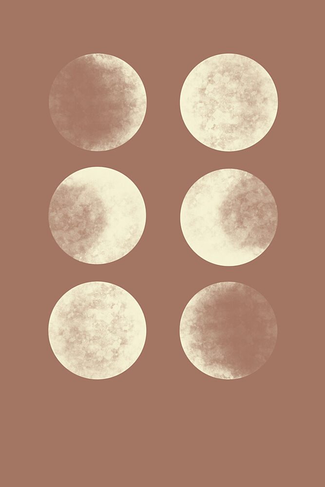 Earthy Moon Phases art print by EMELIEmaria for $57.95 CAD