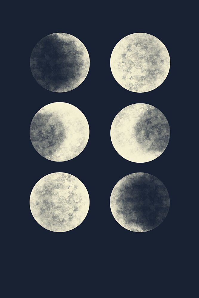 Moonphases art print by EMELIEmaria for $57.95 CAD