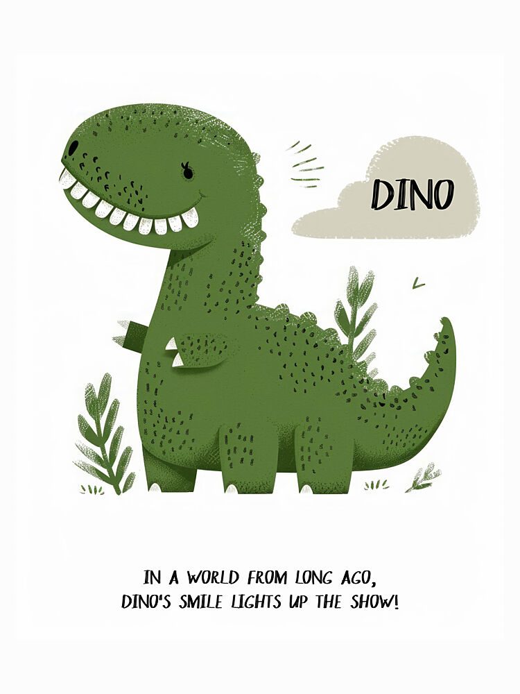 Dinos Grin Delight art print by Treechild for $57.95 CAD