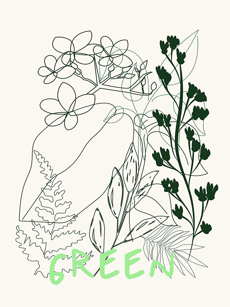 Green Line Symphony art print by Treechild for $57.95 CAD