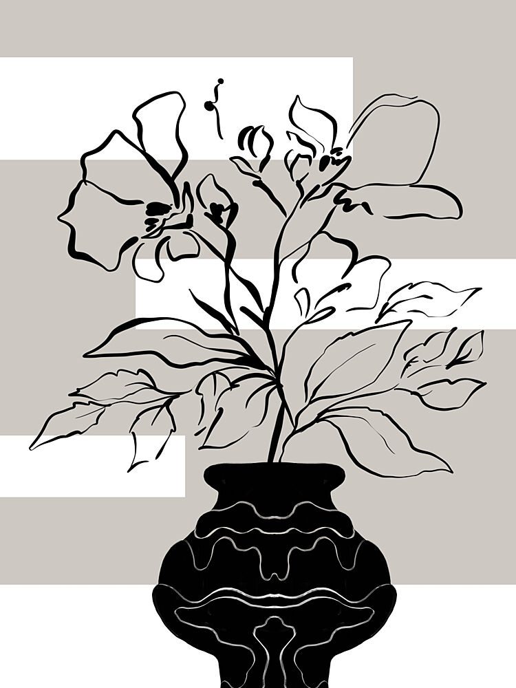 Monochrome Blooms art print by Treechild for $57.95 CAD