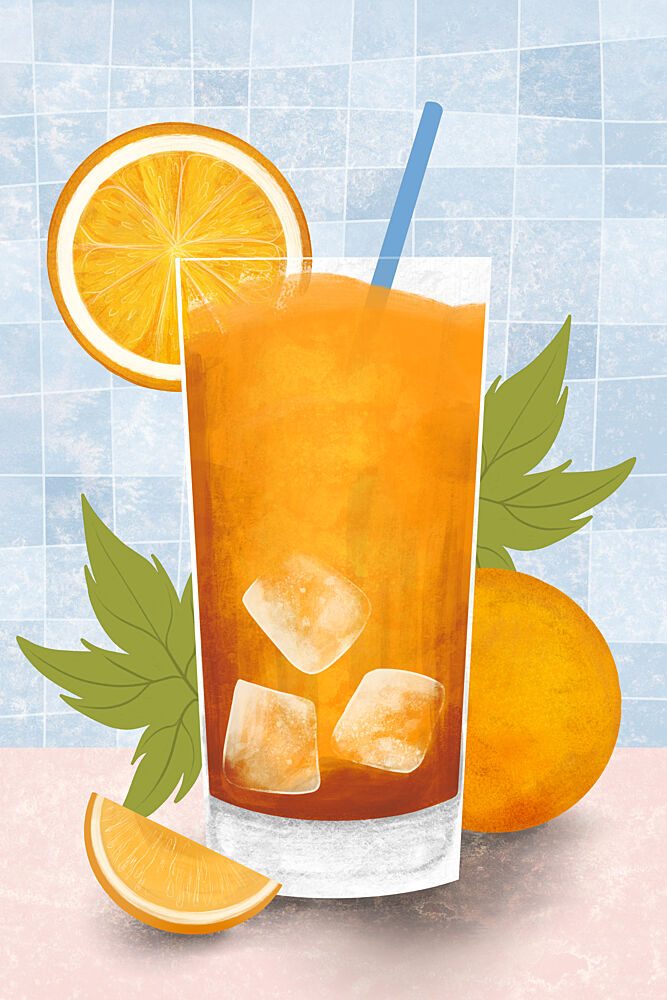 Refreshing Orange Drink art print by EMELIEmaria for $57.95 CAD