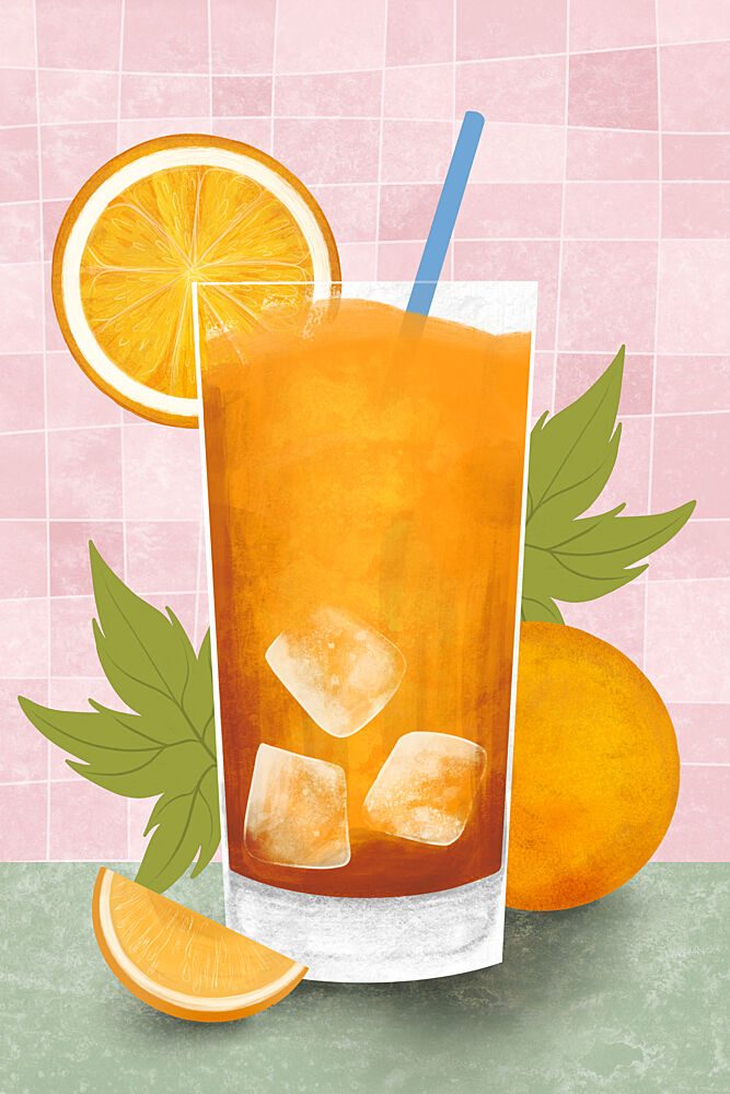 Refreshing Orange Drink art print by EMELIEmaria for $57.95 CAD