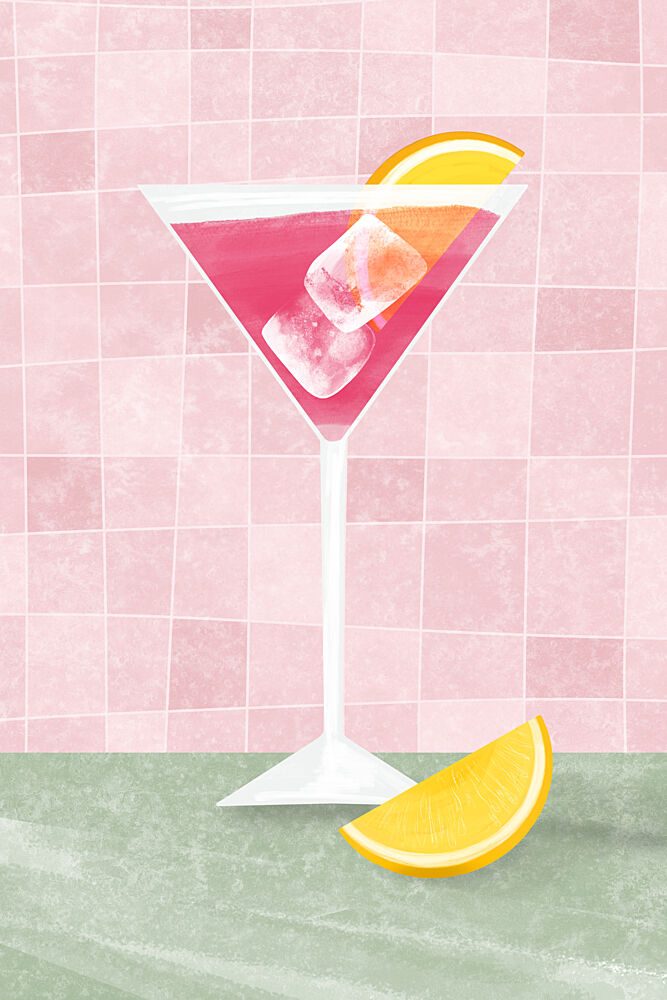Pink Summer Cocktail art print by EMELIEmaria for $57.95 CAD