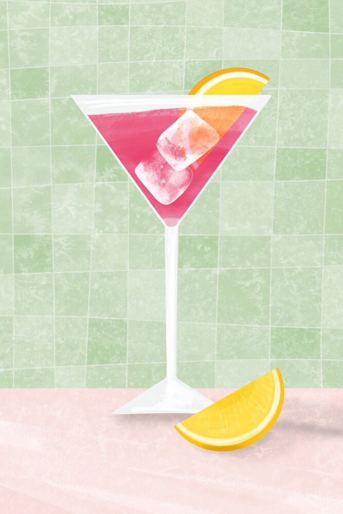 Vibrant Pink Cocktail art print by EMELIEmaria for $57.95 CAD