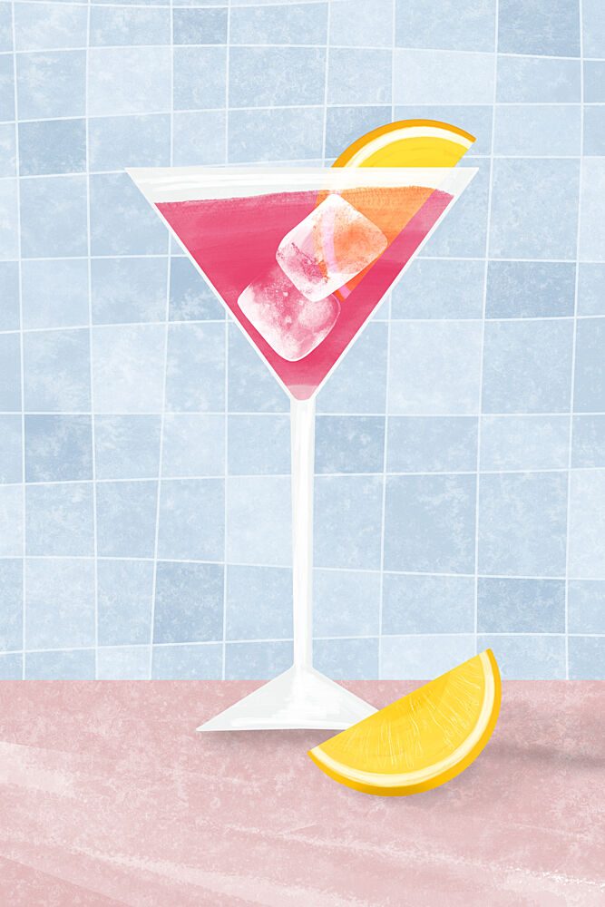 Pink Summer Martini art print by EMELIEmaria for $57.95 CAD