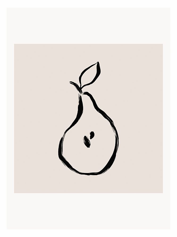 Minimalist Pear art print by Treechild for $57.95 CAD