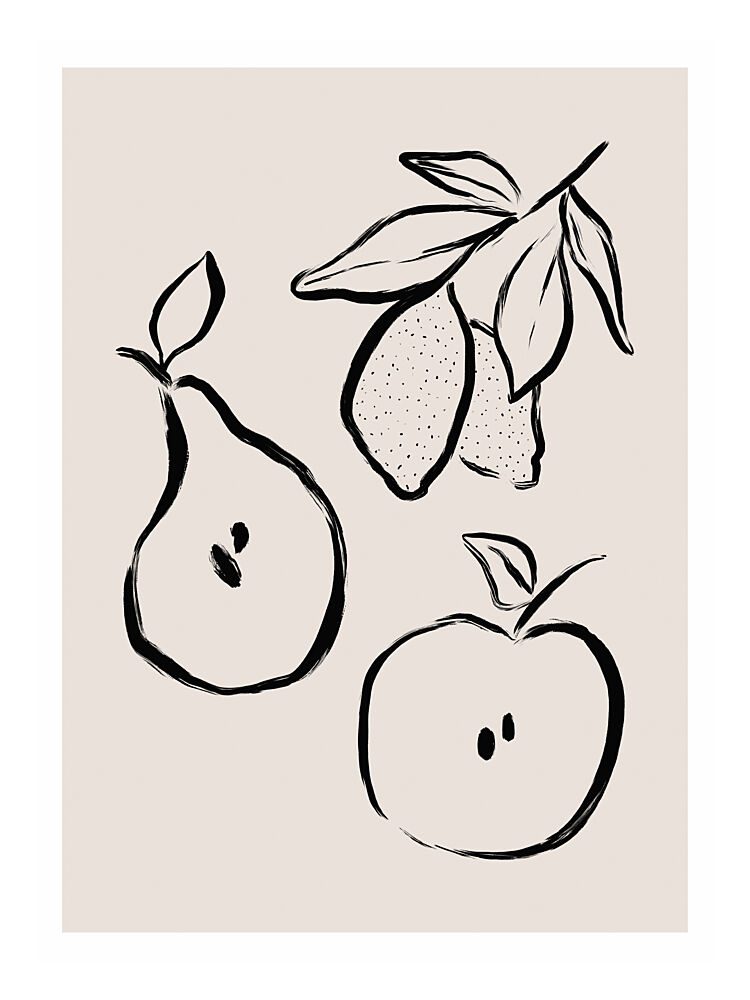 Minimalist Fruit art print by Treechild for $57.95 CAD