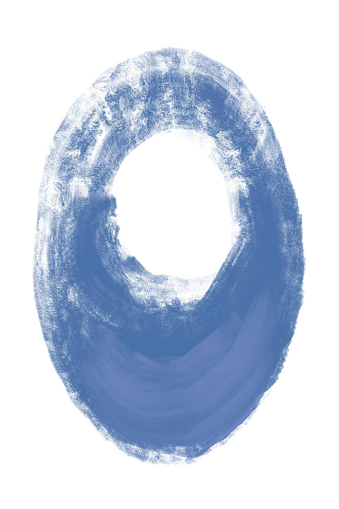 Serene Blue Oval art print by Martina for $57.95 CAD