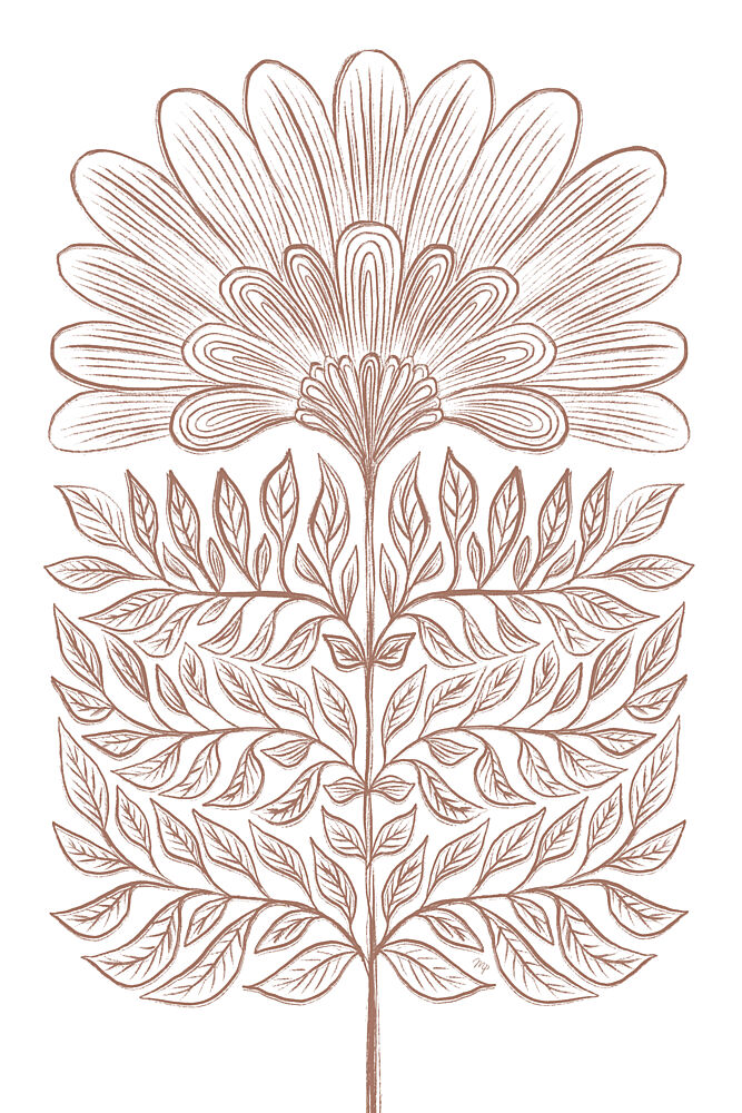 Symmetrical Flower Plant art print by Martina for $57.95 CAD