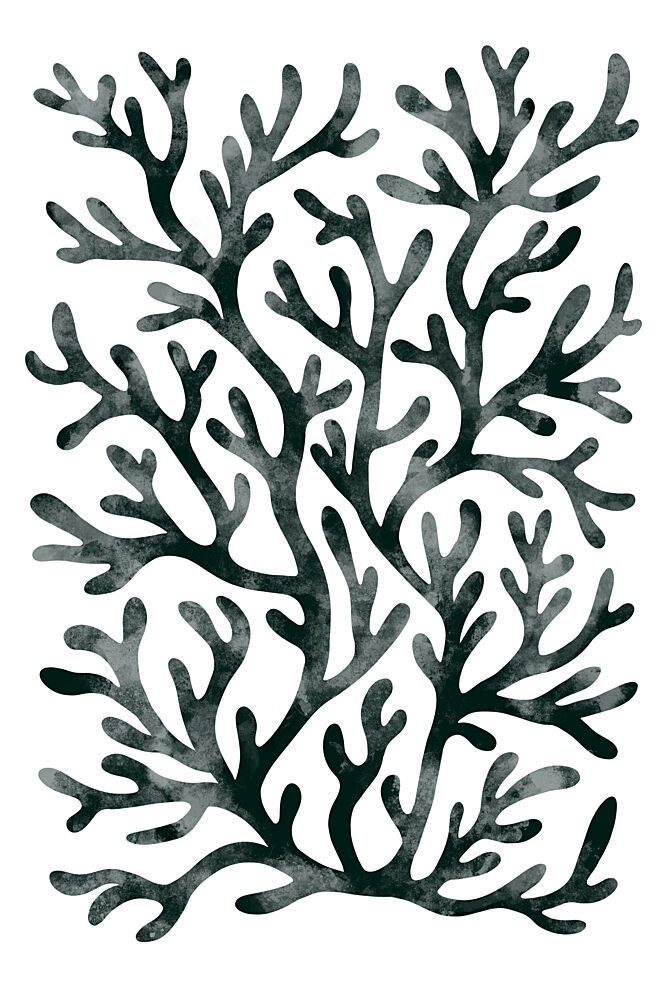 Dark Coral Silhouette art print by EMELIEmaria for $57.95 CAD