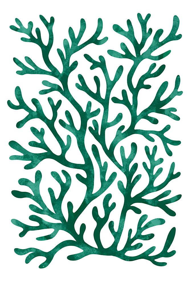 Organic Green Coral art print by EMELIEmaria for $57.95 CAD