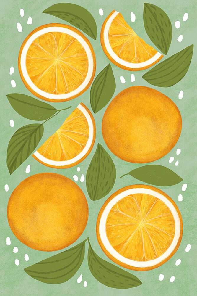 Bright Citrus Fruits art print by EMELIEmaria for $57.95 CAD