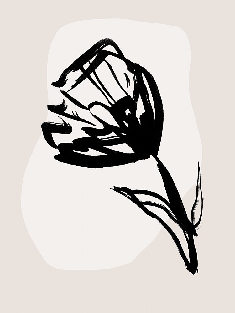 Monochrome Blossom art print by Treechild for $57.95 CAD