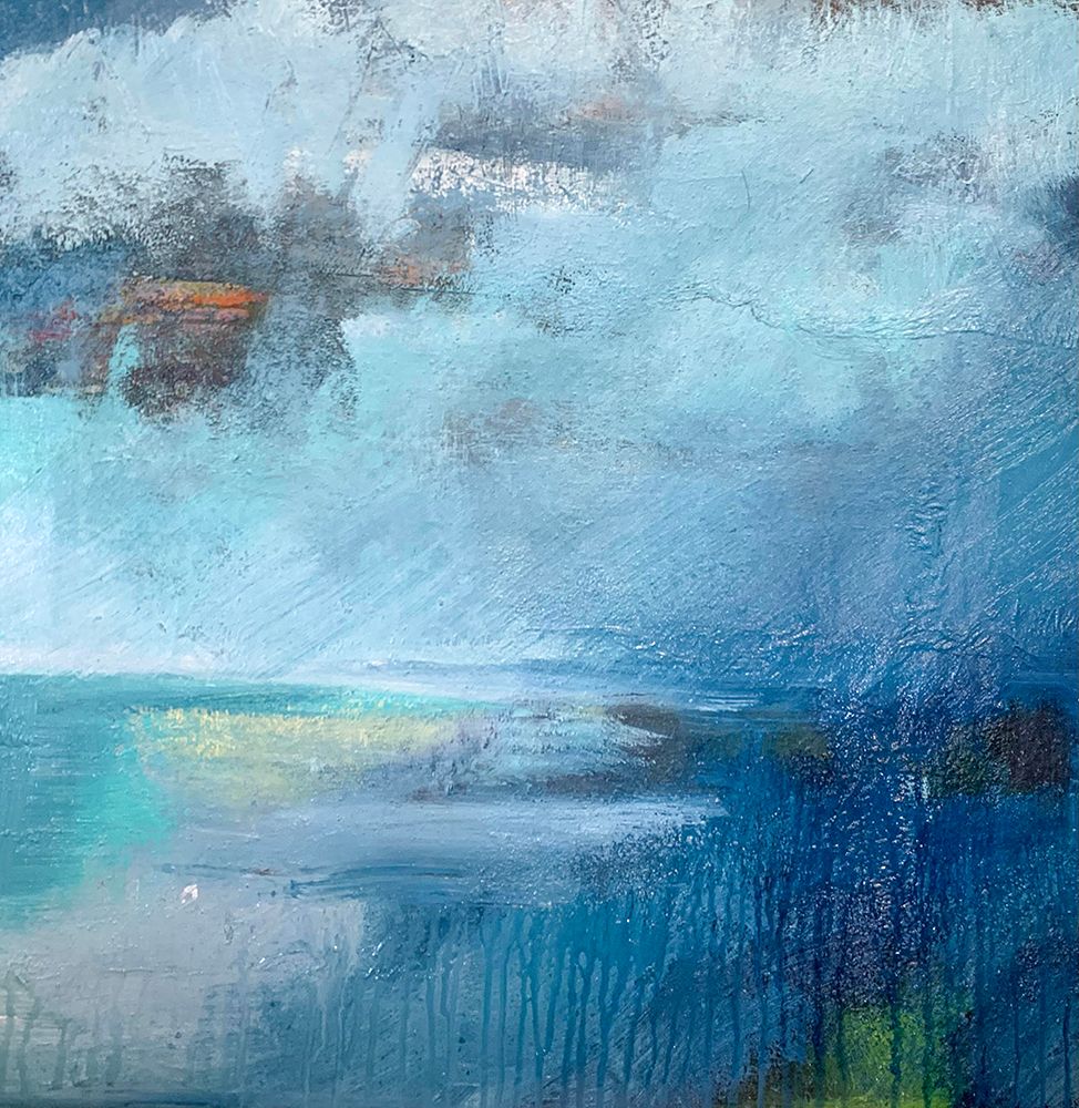 Tranquil seascape painting art print by Anna-Karin Bergius for $57.95 CAD