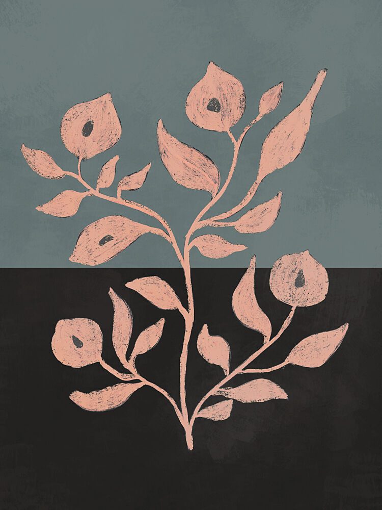 Blush Flora Contrast art print by Treechild for $57.95 CAD