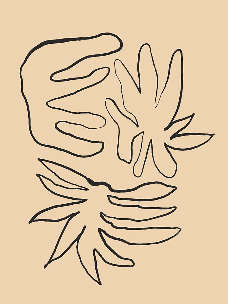 Flowing Leaf Lines art print by Treechild for $57.95 CAD