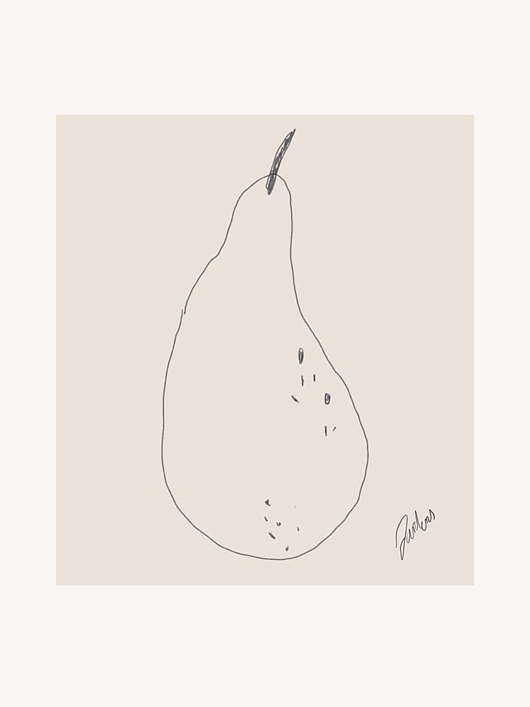 Minimalist Pear art print by Treechild for $57.95 CAD