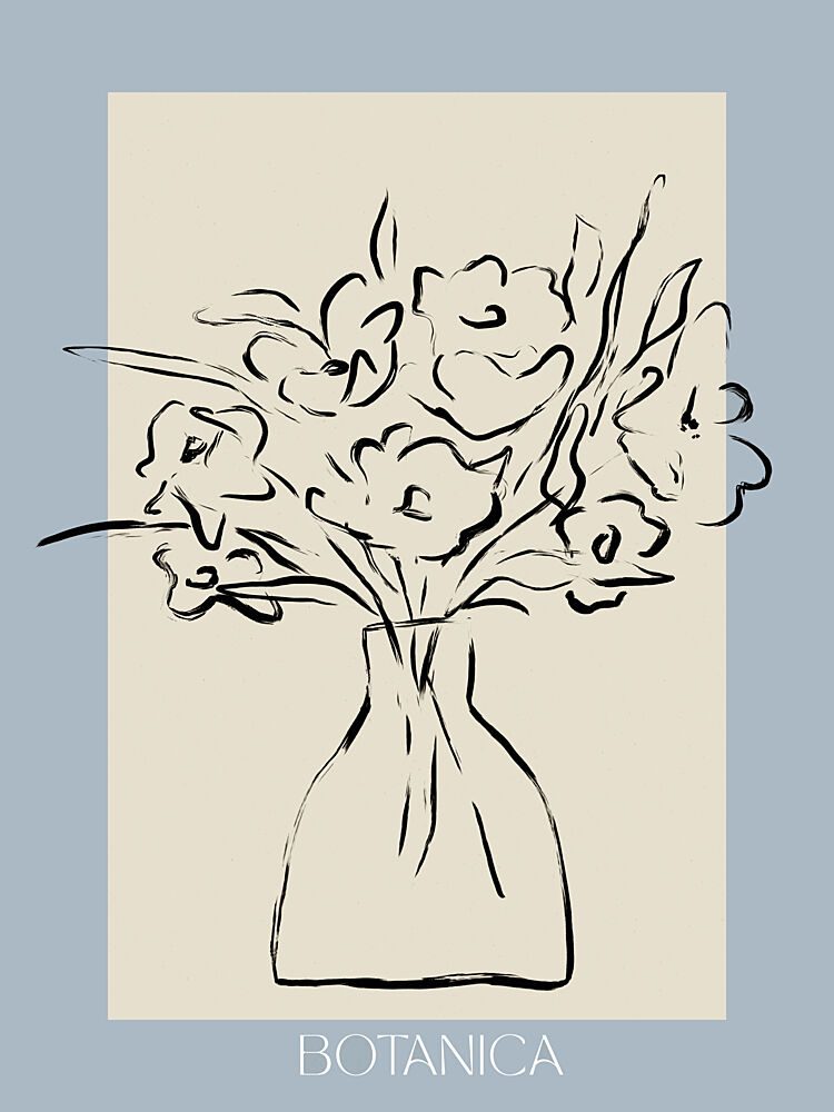 Floral Sketch Vase art print by Treechild for $57.95 CAD