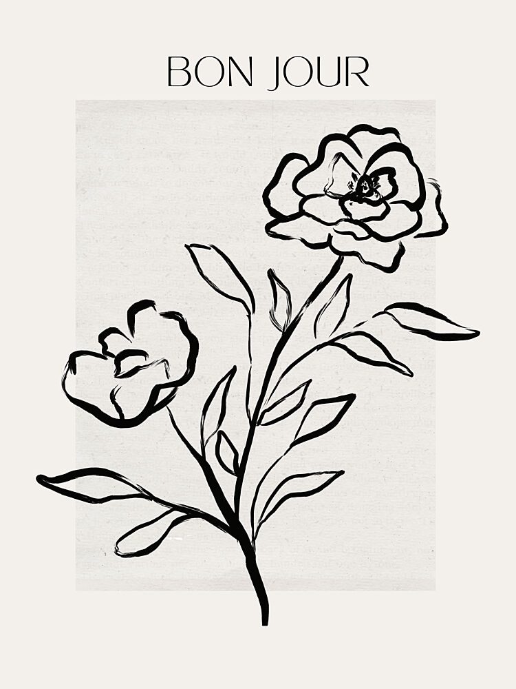 Bonjour Blooms art print by Treechild for $57.95 CAD