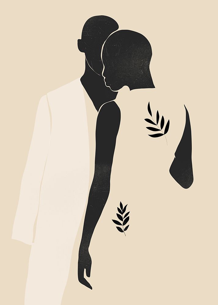 Minimal Abstract Art Couple art print by ThingDesign for $57.95 CAD