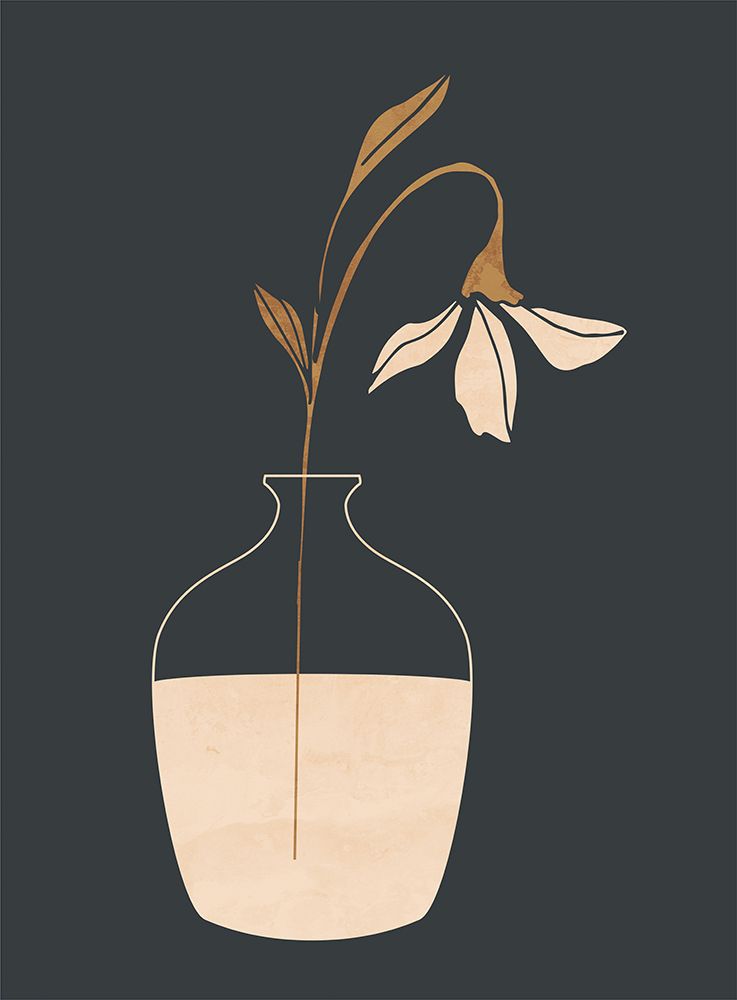 Minimal Abstract Art Vase Flower art print by ThingDesign for $57.95 CAD