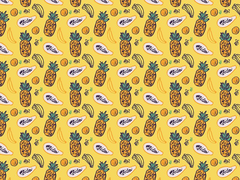 Tropical Fruit Fiesta art print by Treechild for $57.95 CAD