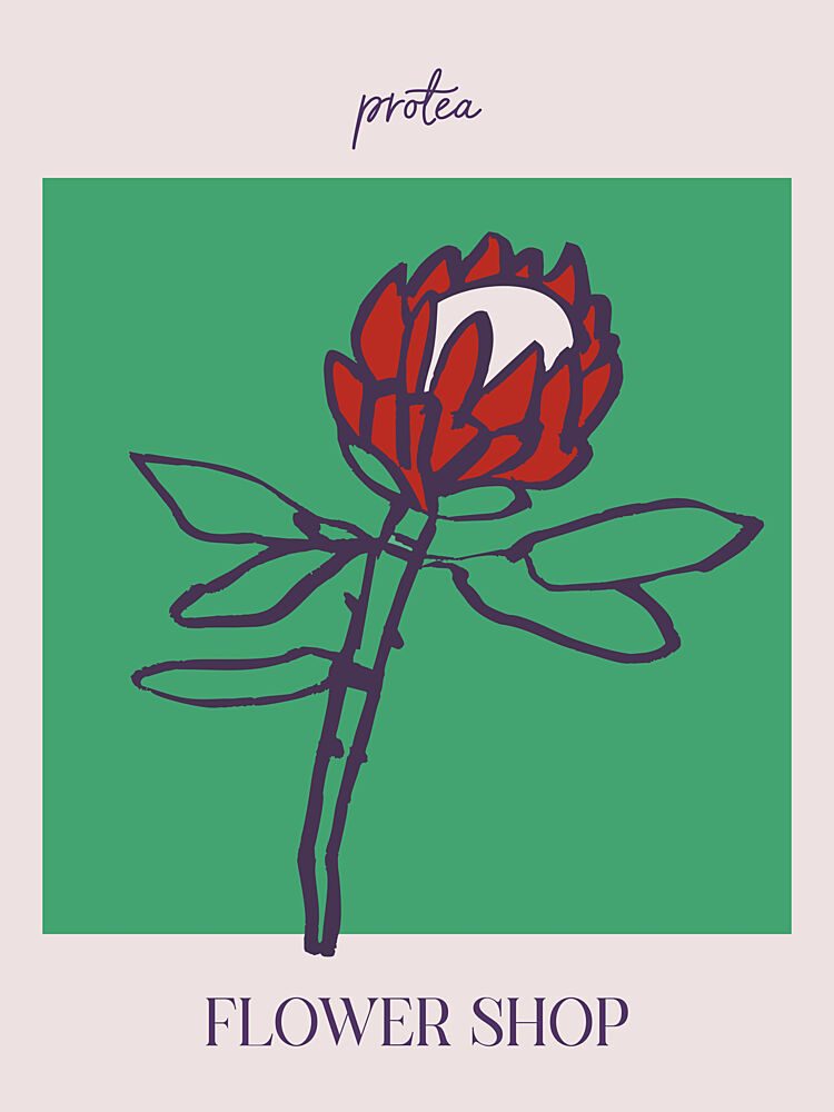 Protea Blooming art print by Treechild for $57.95 CAD
