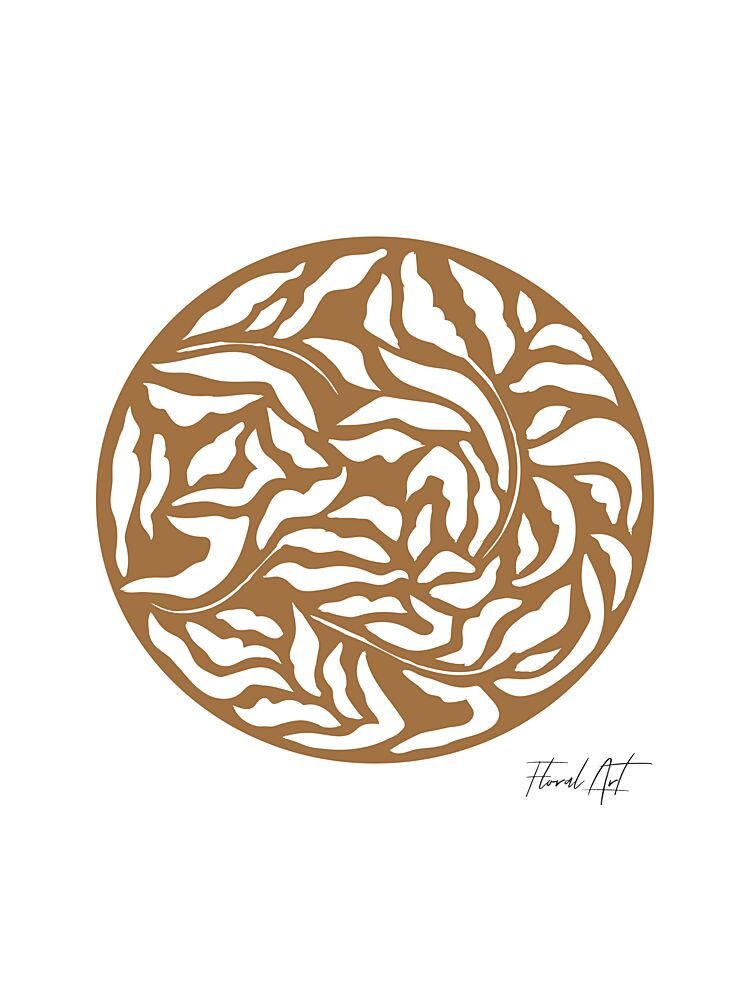 Leafy Whirl Circle art print by Treechild for $57.95 CAD