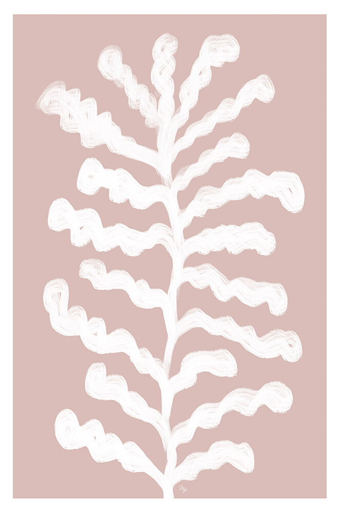 White Botanical Form art print by Martina for $57.95 CAD