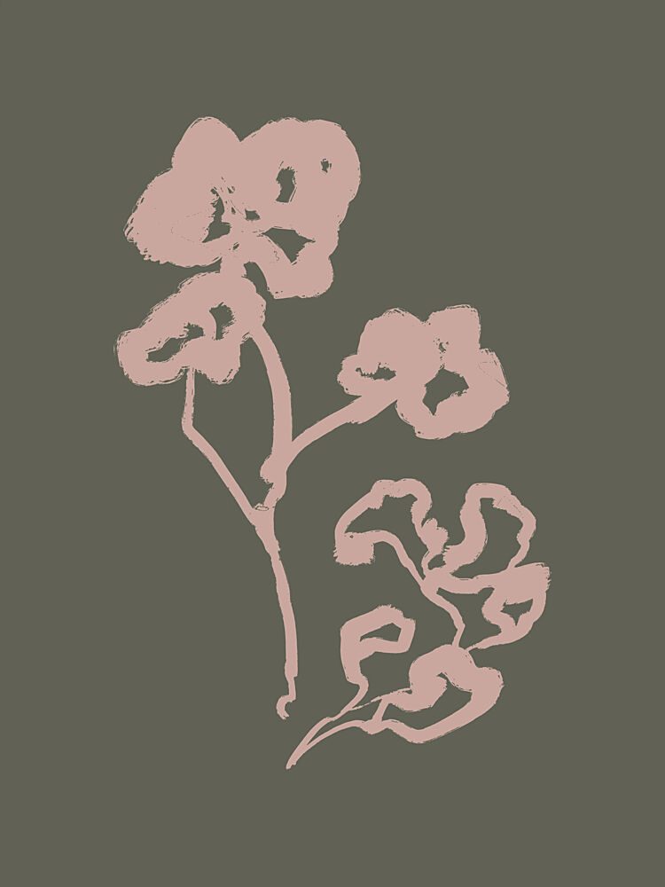 Blush Silhouette Blooms art print by Treechild for $57.95 CAD