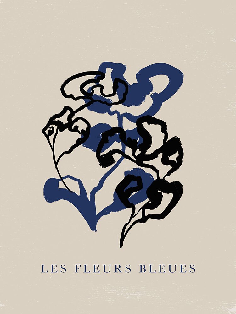 Blue Floral Echoes art print by Treechild for $57.95 CAD