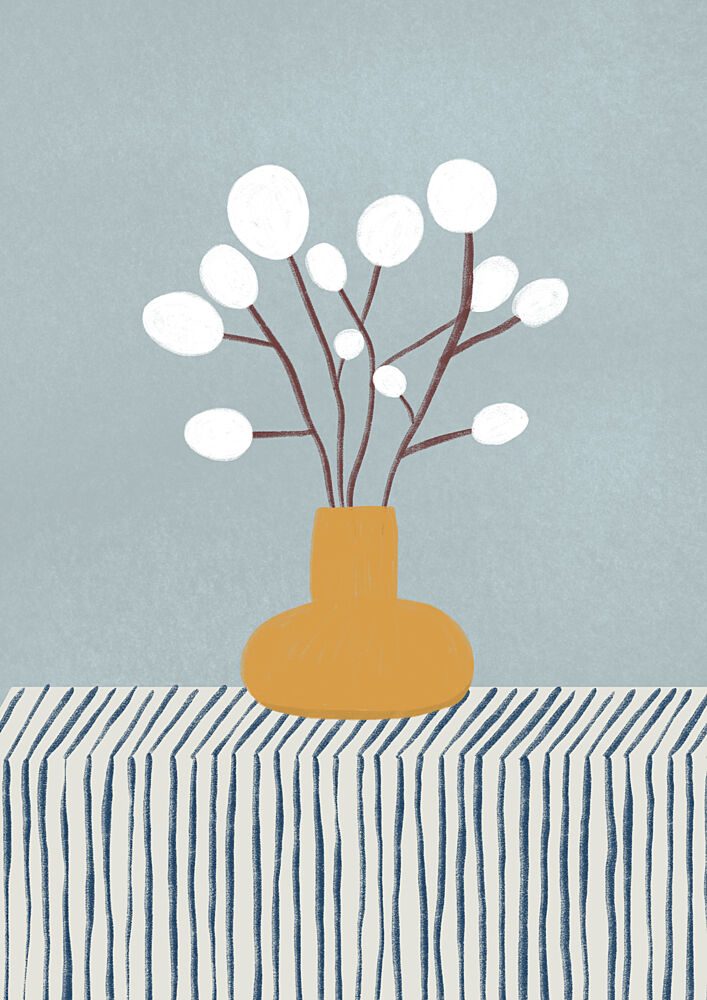 Minimalist Flower Still Life art print by Bainai for $57.95 CAD