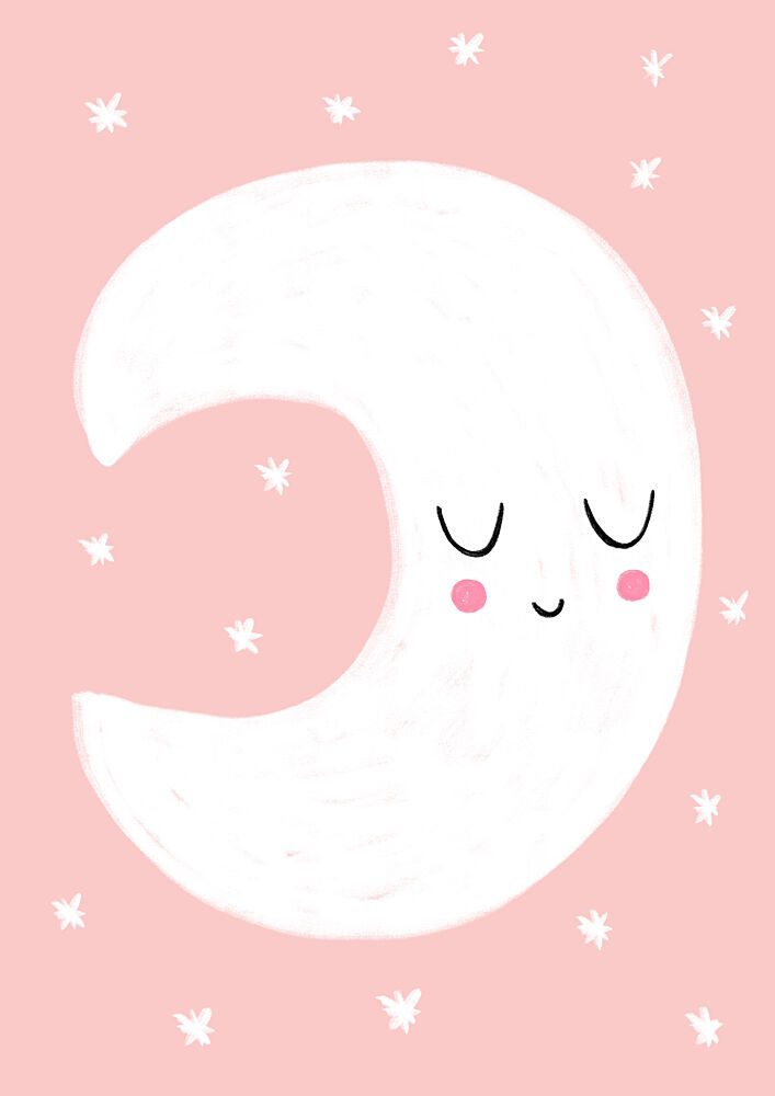 Sweet Pink Moon art print by Bainai for $57.95 CAD