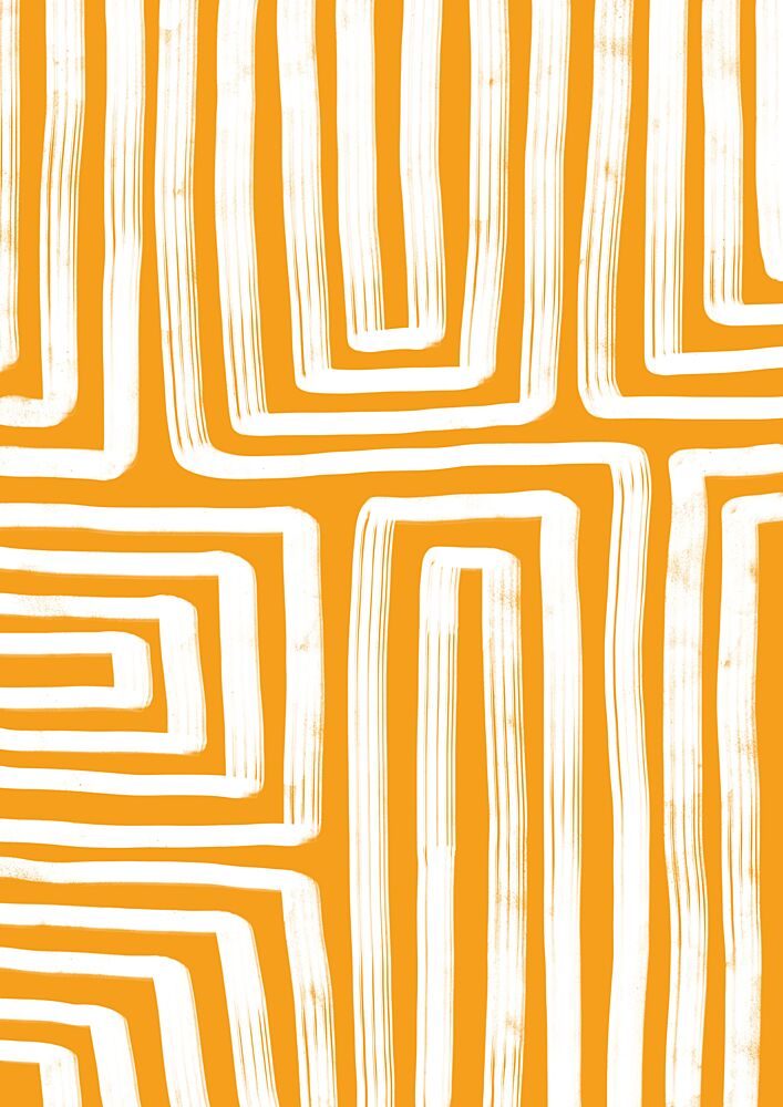 Abstract Orange Pattern art print by Bainai for $57.95 CAD