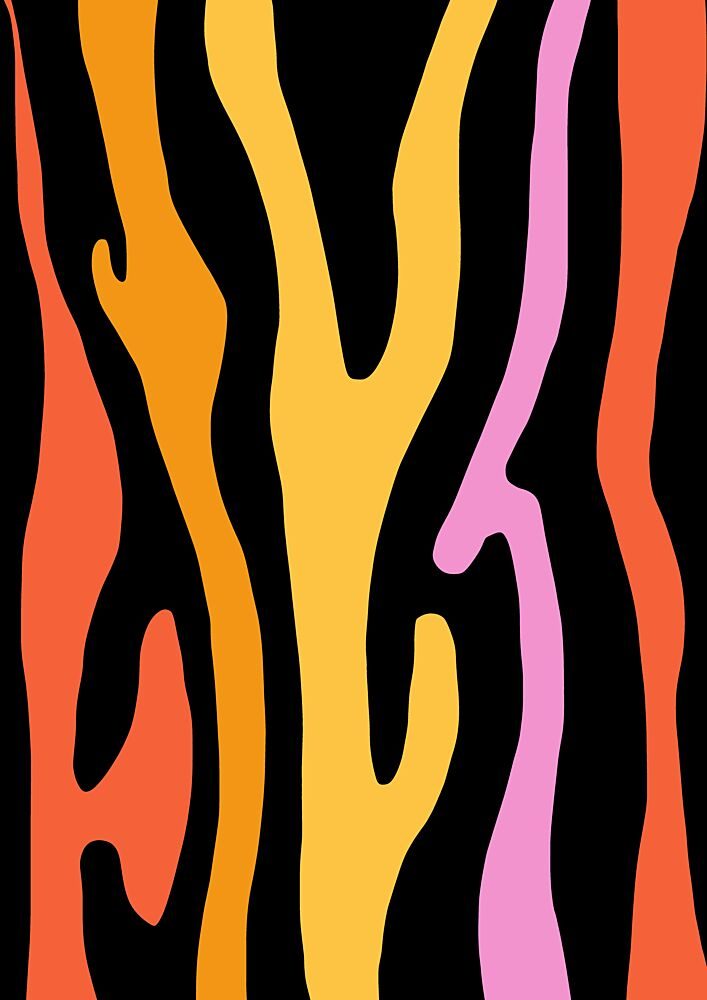 Vibrant Organic Stripes art print by Bainai for $57.95 CAD