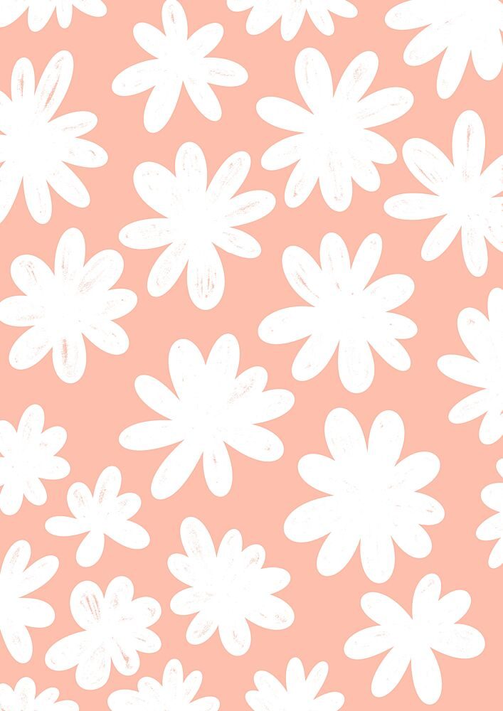 Playful Peach Flowers art print by Bainai for $57.95 CAD